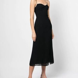 Reformation Black Kourtney Dress size 12